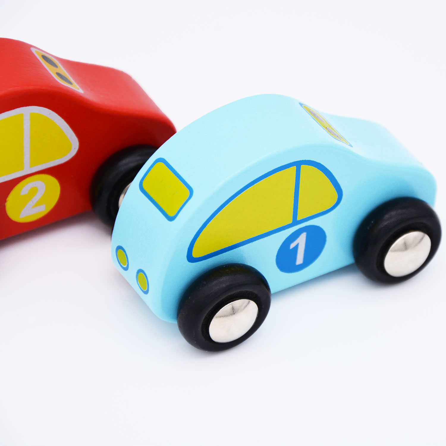 jumini Childrens Wooden Toy Pull Along Car Carrier