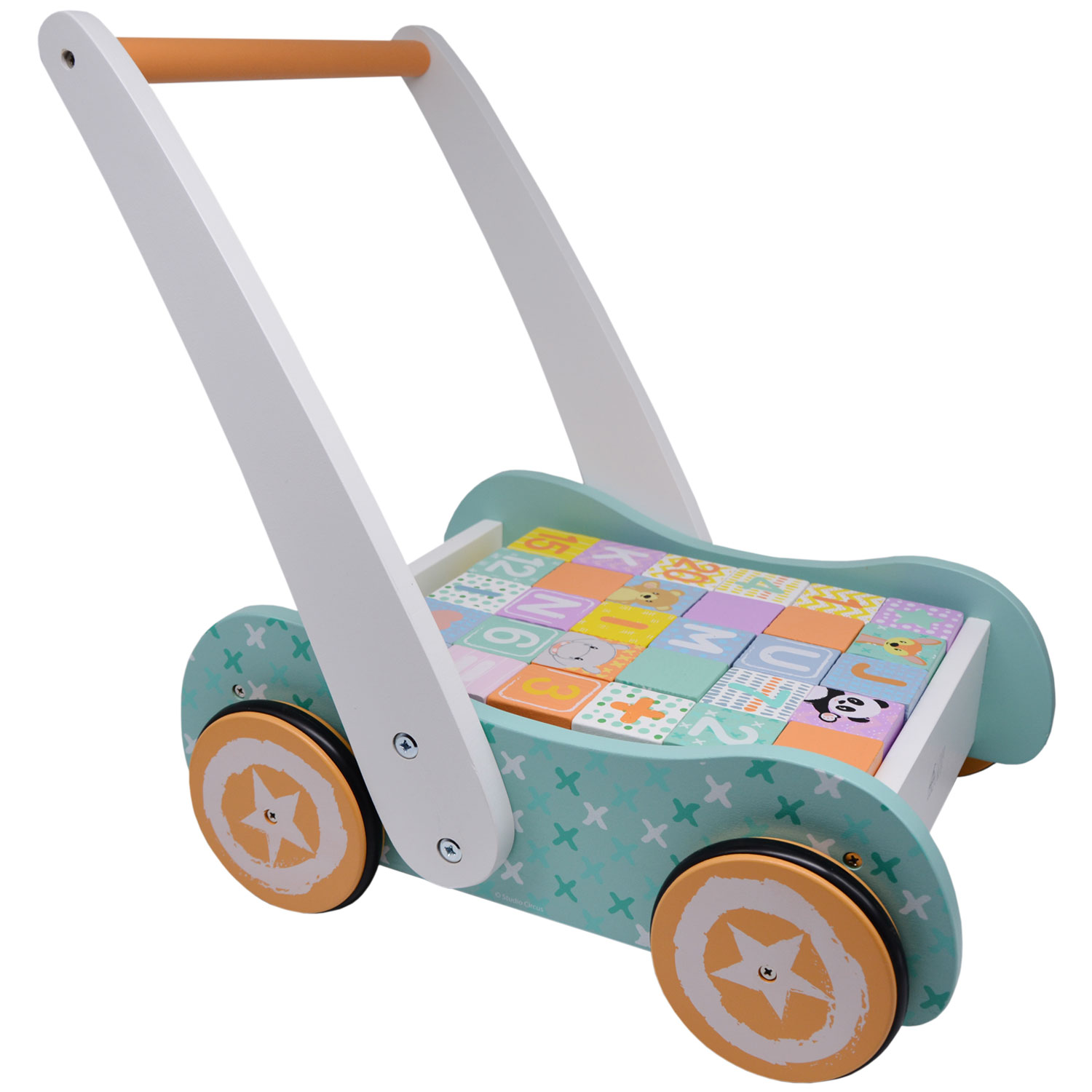 Baby Walker with Blocks | Jumini Wooden Toys UK